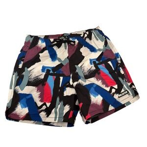 Hollister Men's Swim‎ Trunks Small Abstract Paint Splash Board Shorts Mesh Lined